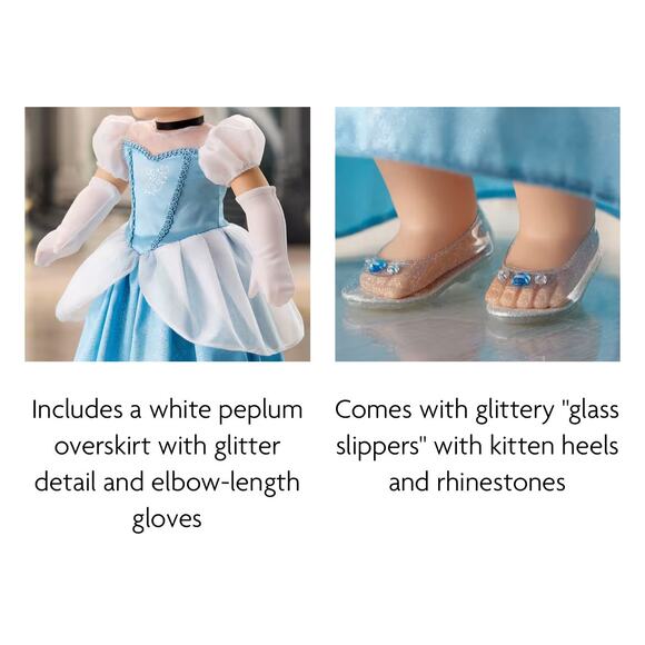 NEW American Girl Disney Princess CINDERELLA 18" DOLL + Gown Glass Slippers BOX - Picture 12 of 16